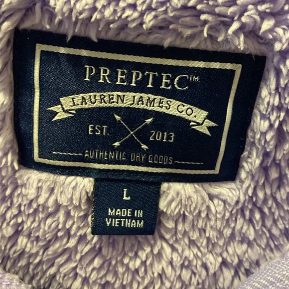 Lauren James Co. purple fuzzy zip up jacket/sweatshirt - Picture 4 of 7